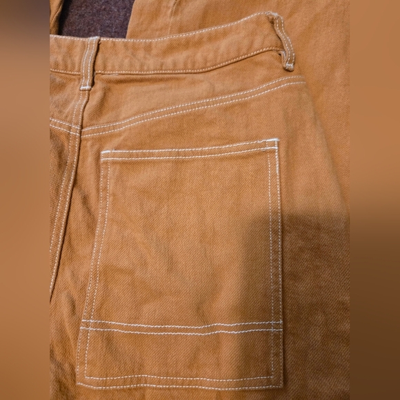 Juniors RSQ Wide Leg Cargo Skate Pants In Carmel Size Large - Picture 6 of 8